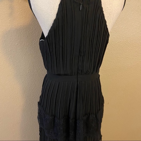 NWOT Lulus Came For Cocktails Black Pleated Tiered Lace Maxi Dress - Picture 8 of 16